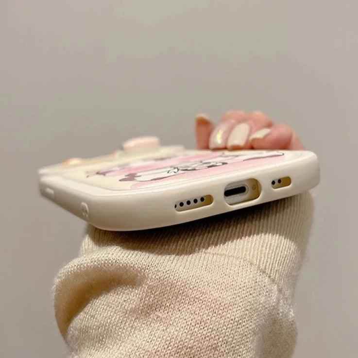 Cartoon 3D Ears Panda Cow Cute Phone Case For iPhone 11, 12, 13, 14, 15 Pro Max - Touchy Style