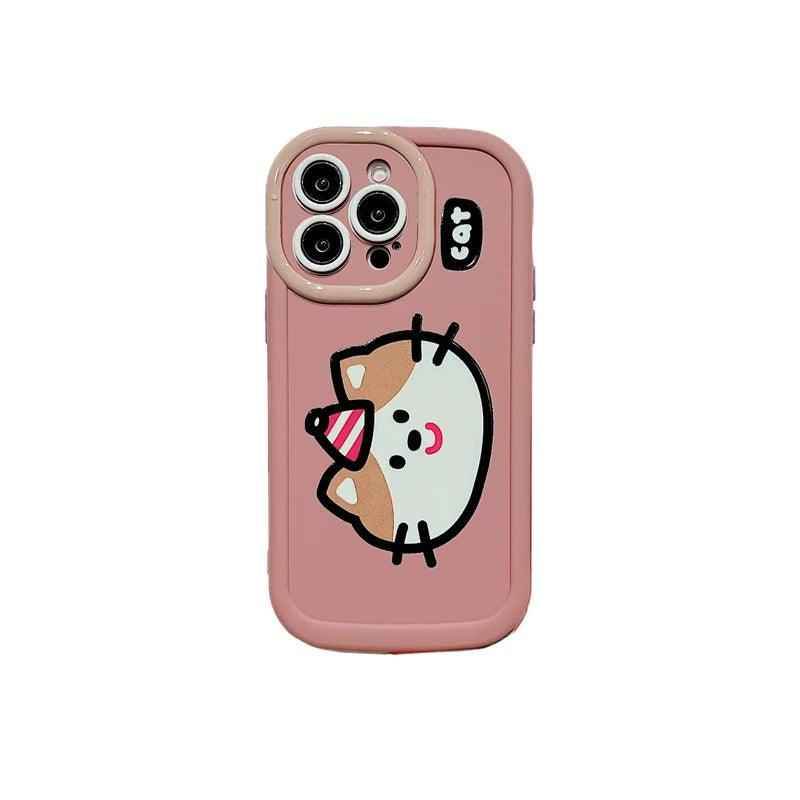 Cartoon Animal iPhone 15 Pro Max/14/13/11/12 Cute Phone Case with Portable Lanyard - Touchy Style