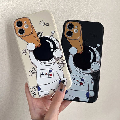 Cartoon Big Astronaut Cute Phone Cases For Galaxy S21 Plus S20FE A32 A52 A72 A51 A71 A22 A12 A21S A50 - Touchy Style .