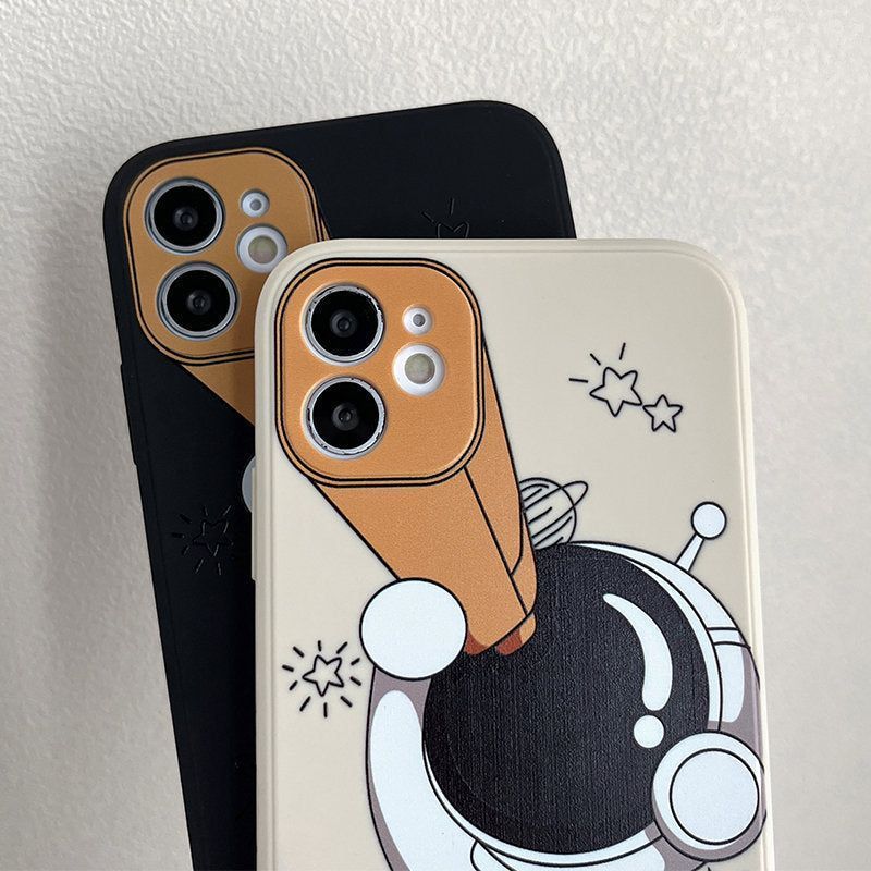 Cartoon Big Astronaut Cute Phone Cases For Galaxy S21 Plus S20FE A32 A52 A72 A51 A71 A22 A12 A21S A50 - Touchy Style .