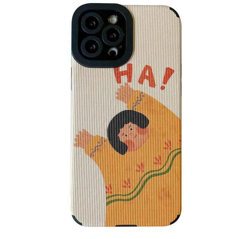 Cartoon Couple Cute Funny Phone Case for iPhone 1, 11, 12, 13, 14 Pro Max, Mini, XR, XS, 6, 7, 8 Plus, SE 2, 3 - Cover - Touchy Style .