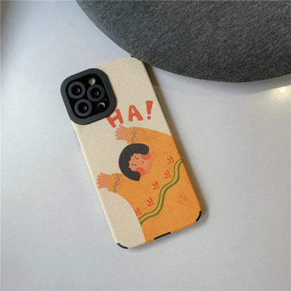Cartoon Couple Cute Funny Phone Case for iPhone 1, 11, 12, 13, 14 Pro Max, Mini, XR, XS, 6, 7, 8 Plus, SE 2, 3 - Cover - Touchy Style .