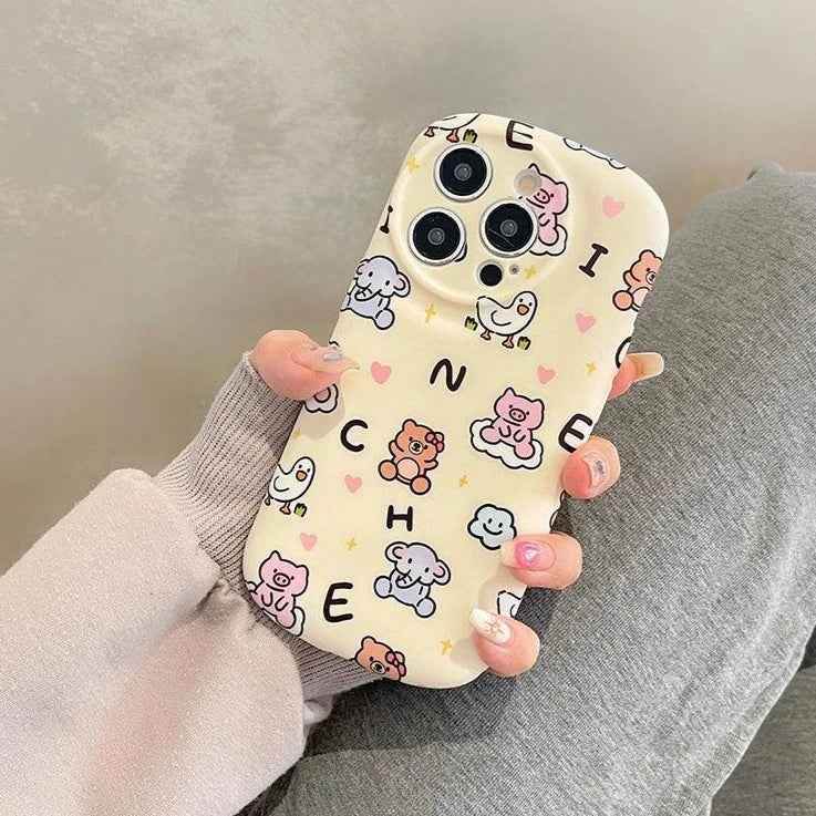 Cartoon Mini Animals Cute Phone Case For iPhone 11, 12, 13, 14, or 15 Pro Max - Touchy Style .