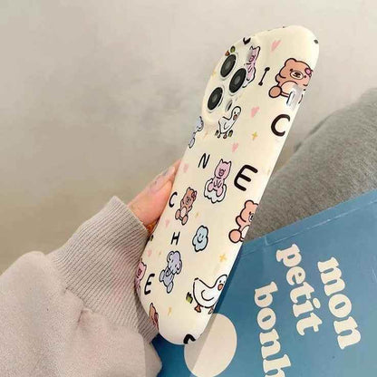 Cartoon Mini Animals Cute Phone Case For iPhone 11, 12, 13, 14, or 15 Pro Max - Touchy Style