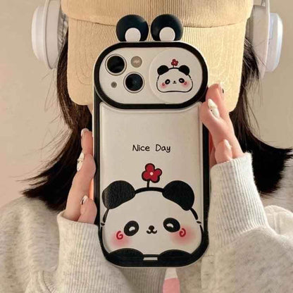 Cartoon Pink Pig, Puppy, Panda, and Cow Cute Phone Case For iPhone 15 Pro Max, 14, 13, 11, or 12 - Touchy Style