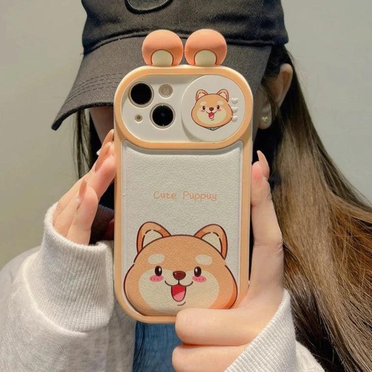 Cartoon Pink Pig, Puppy, Panda, and Cow Cute Phone Case For iPhone 15 Pro Max, 14, 13, 11, or 12 - Touchy Style .