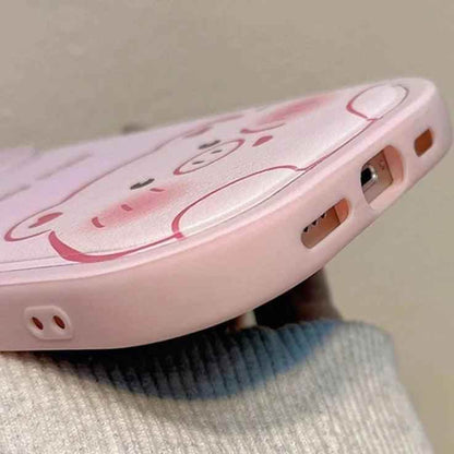 Cartoon Pink Pig, Puppy, Panda, and Cow Cute Phone Case For iPhone 15 Pro Max, 14, 13, 11, or 12 - Touchy Style