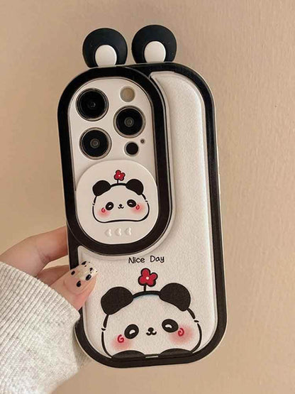 Cartoon Pink Pig, Puppy, Panda, and Cow Cute Phone Case For iPhone 15 Pro Max, 14, 13, 11, or 12 - Touchy Style .