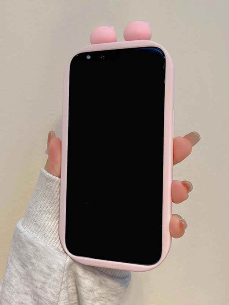 Cartoon Pink Pig, Puppy, Panda, and Cow Cute Phone Case For iPhone 15 Pro Max, 14, 13, 11, or 12 - Touchy Style