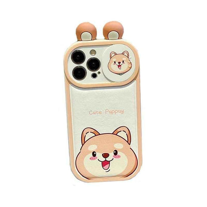 Cartoon Pink Pig, Puppy, Panda, and Cow Cute Phone Case For iPhone 15 Pro Max, 14, 13, 11, or 12 - Touchy Style .