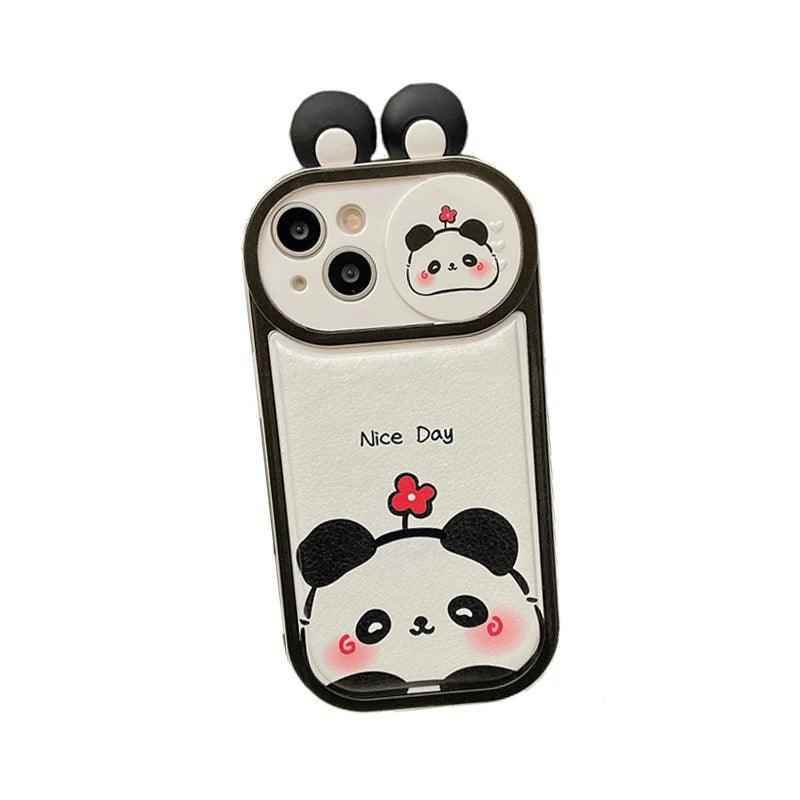 Cartoon Pink Pig, Puppy, Panda, and Cow Cute Phone Case For iPhone 15 Pro Max, 14, 13, 11, or 12 - Touchy Style .