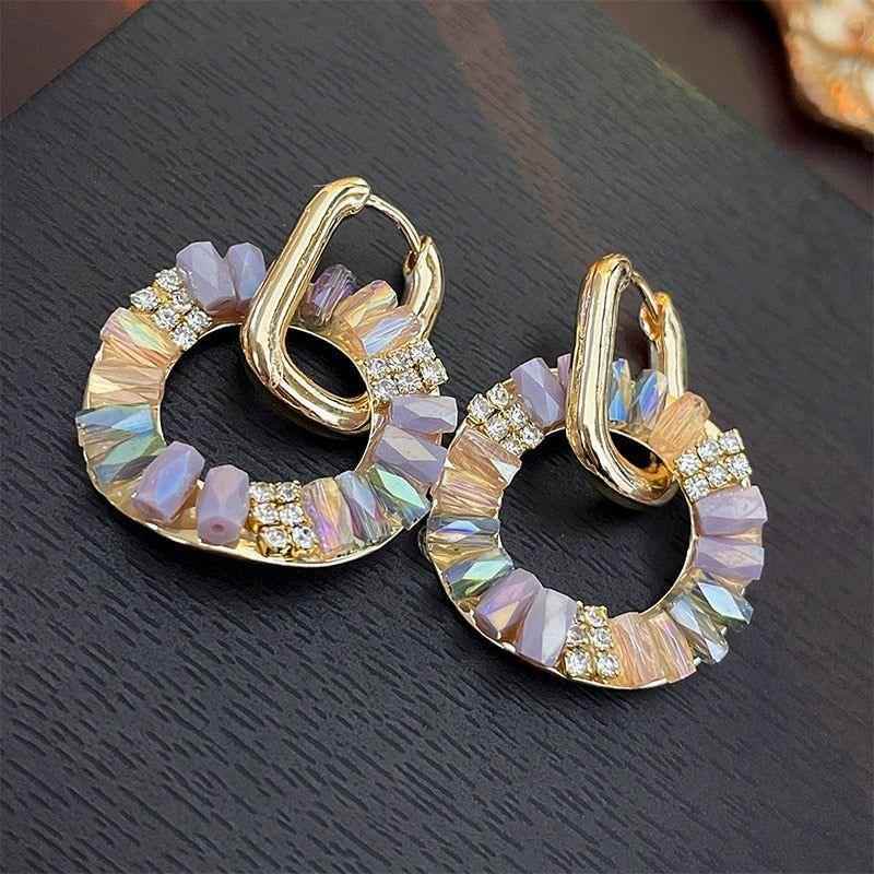 Charm Jewelry: Fashion Circle Buckle Stud Earrings (WB147) - Touchy Style