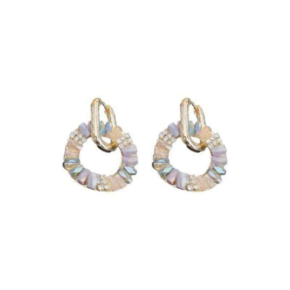 Charm Jewelry: Fashion Circle Buckle Stud Earrings (WB147) - Touchy Style