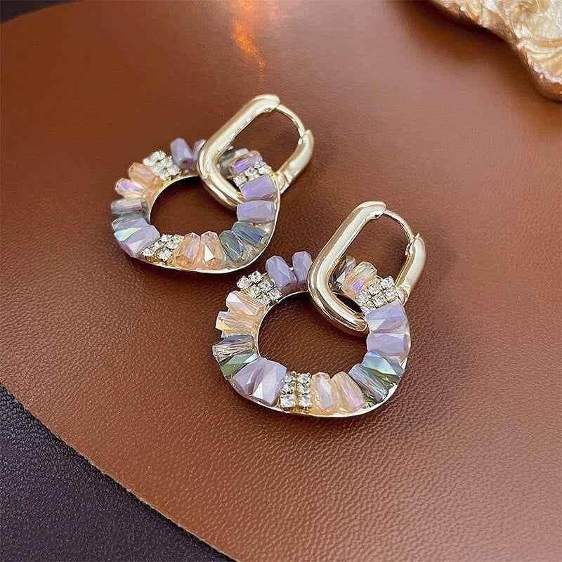 Charm Jewelry: Fashion Circle Buckle Stud Earrings (WB147) - Touchy Style