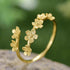 Charm Jewelry: LFJD0153 Delicate Flowers Adjustable Finger Rings - Touchy Style