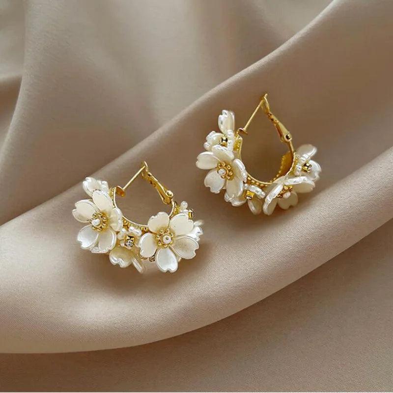Charming Fashion: RV119 Sweet Fresh Flowers Dangle Earrings - Jewelry Delight - Touchy Style