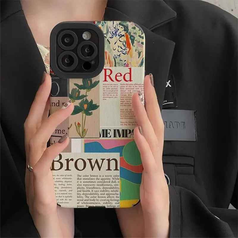 Charming Green Plants Illustration: Cute Phone Case with Soft Cover for iPhone 15, 14, 13, 12, 11 Pro Max, XR, X, XS Max, 7, 8 Plus, and SE - Touchy Style