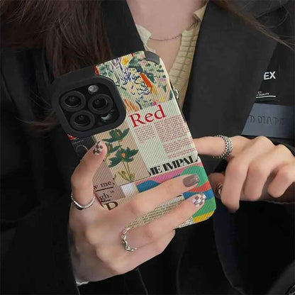 Charming Green Plants Illustration: Cute Phone Case with Soft Cover for iPhone 15, 14, 13, 12, 11 Pro Max, XR, X, XS Max, 7, 8 Plus, and SE - Touchy Style