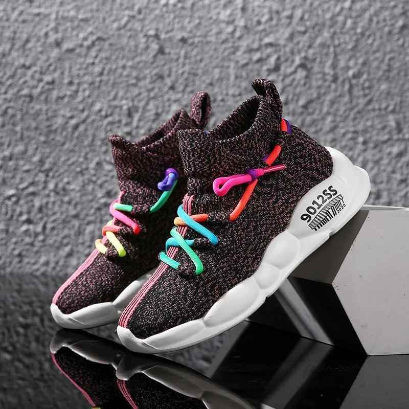 Children Boys Girls Casual Shoes CCSZX40 Kids High Top Socks Sneakers - Touchy Style