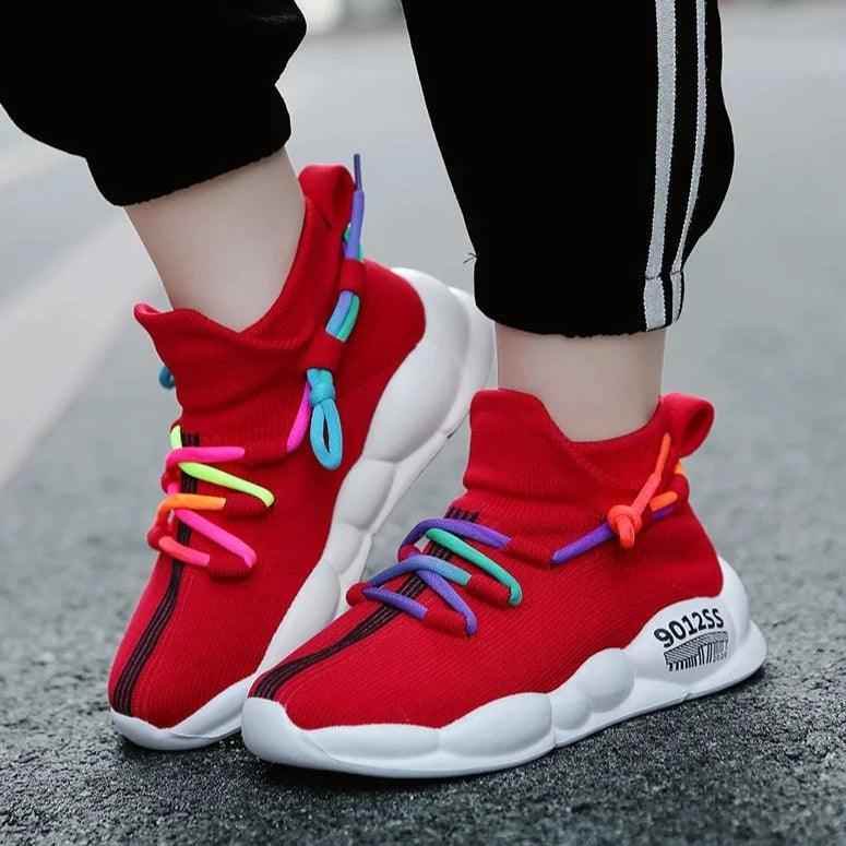 Children Boys Girls Casual Shoes CCSZX40 Kids High Top Socks Sneakers - Touchy Style