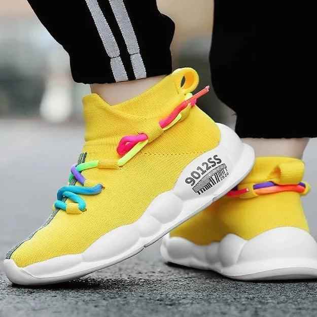 Children Boys Girls Casual Shoes CCSZX40 Kids High Top Socks Sneakers - Touchy Style
