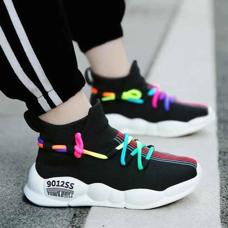 Children Boys Girls Casual Shoes CCSZX40 Kids High Top Socks Sneakers - Touchy Style