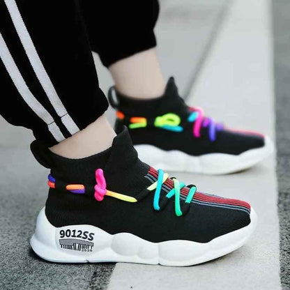 Children Boys Girls Casual Shoes CCSZX40 Kids High Top Socks Sneakers - Touchy Style