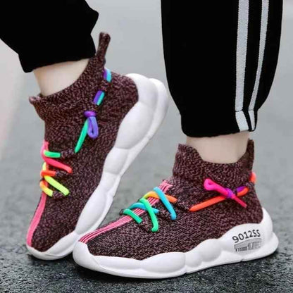 Children Boys Girls Casual Shoes CCSZX40 Kids High Top Socks Sneakers - Touchy Style