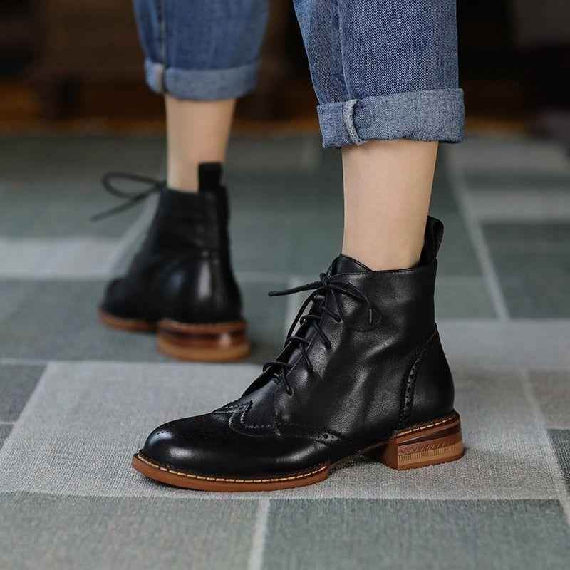 Chunky Ankle Boots QM1221 - Women&