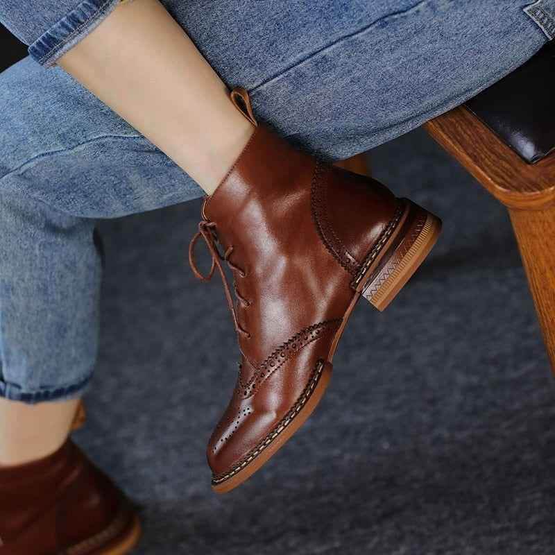 Chunky Ankle Boots QM1221 - Women&