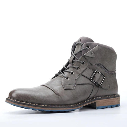 Classic Comfortable Leather Ankle Boots: TC200 Men&