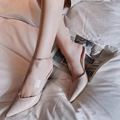 Classic Letter Heart-Shaped Double-Layer Titanium Steel Anklets Charm Jewelry ACJWY39 Korean Design - Touchy Style