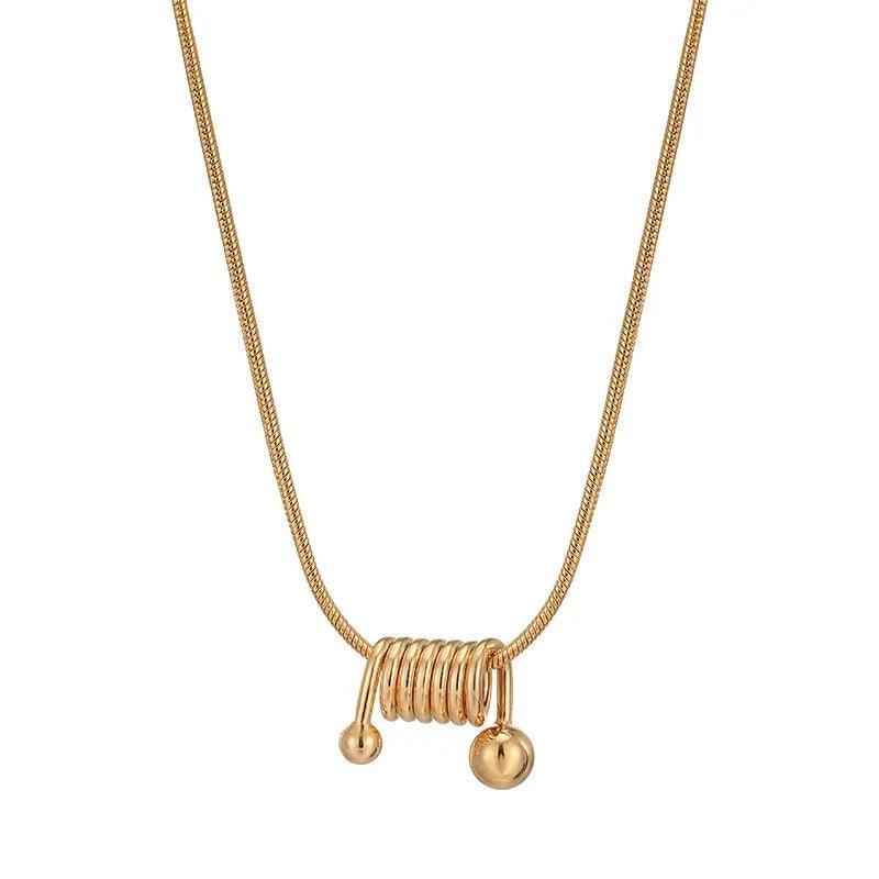 Classic Metal Steel Twisted Pendant Necklace Charm Jewelry EL424 - Touchy Style
