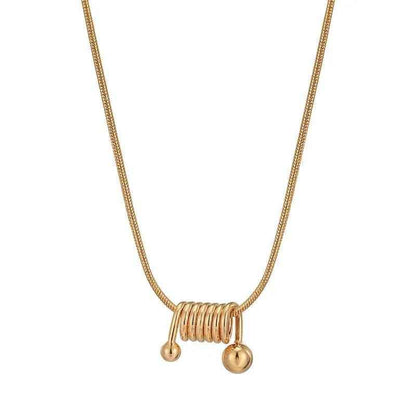 Classic Metal Steel Twisted Pendant Necklace Charm Jewelry EL424 - Touchy Style