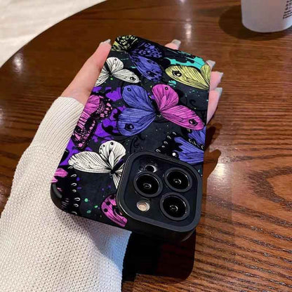 Colorful Butterflies Cute Phone Case for iPhone 15 14 13 12 11 Pro Max, 14 15 Plus, 12 13 Mini, X, XR, XS Max, 7 8 Plus - Touchy Style