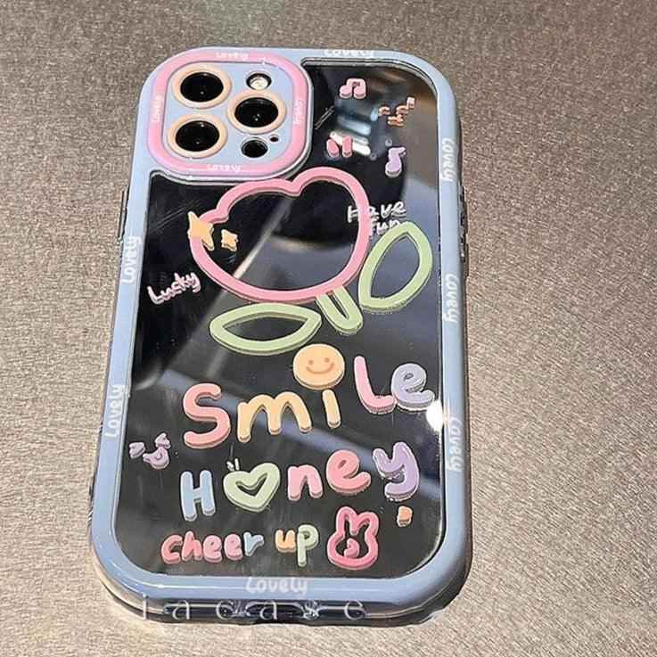 Colorful Flower Mirror - ACPC Cute Phone Case For iPhone 13 Pro Max, 11, 12, and 14 - Touchy Style