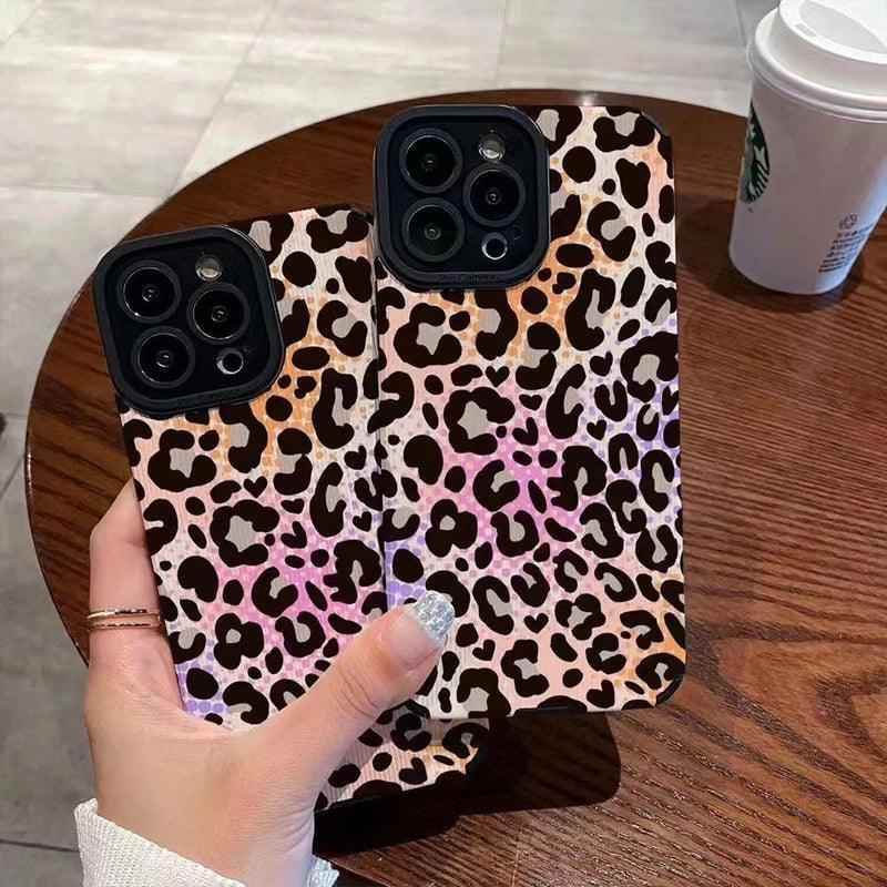 Colorful Leopard Print Phone Case for iPhone 15, 14, 13, 12, 11, Pro Max, 6, 6S, 7, 8, 14 Plus, X, XS, XR - Cute Cover - Touchy Style