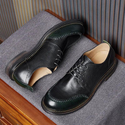 Comfortable British Leather Oxfords Men&
