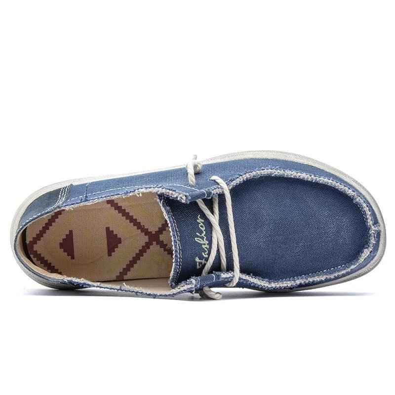 Comfortable Flat Loafers Canvas Men&