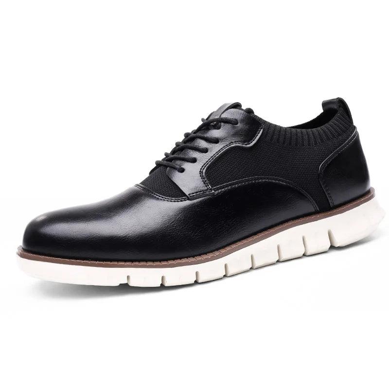 Comfortable Leather Breathable Sneakers - Men&