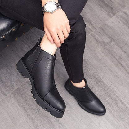 Comfortable Leather Chelsea Ankle Boots - Men&