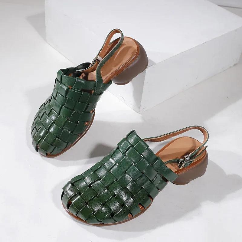 Comfortable Leather Sandals: E6-1608 Women&