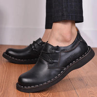 Comfortable Soft Classic Vintage Leather Brown Men's Casual Shoes XS7820 - Touchy Style .