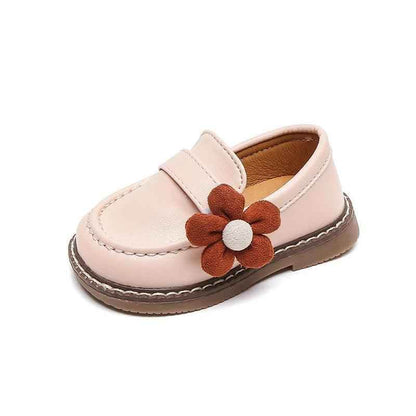 Comfortable Soft Leather Toddler Girl Casual Shoes with Flower - TF329 - Touchy Style .