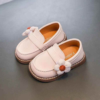 Comfortable Soft Leather Toddler Girl Casual Shoes with Flower - TF329 - Touchy Style .