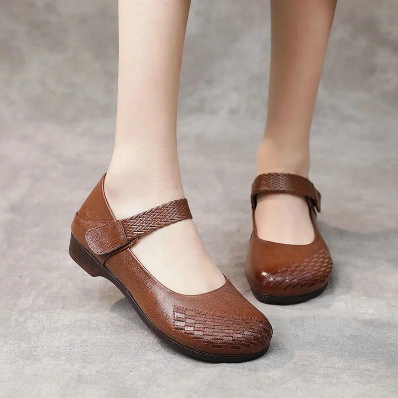 Comfortable Soft Sole, Leather, Low Heels Women&