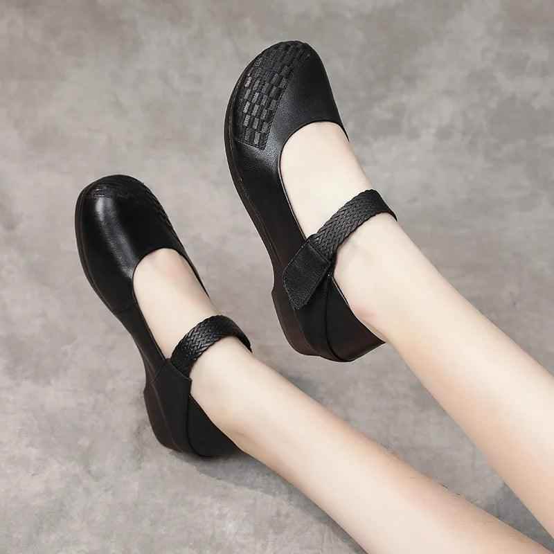 Comfortable Soft Sole, Leather, Low Heels Women&