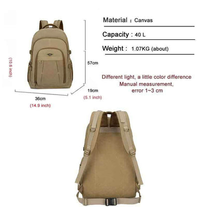 Cool Backpack ACB351 - Multifunction Canvas Bag For Laptop - Touchy Style