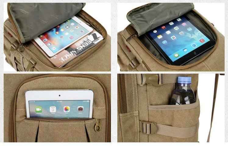 Cool Backpack ACB351 - Multifunction Canvas Bag For Laptop - Touchy Style .