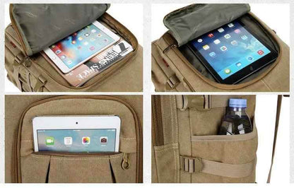 Cool Backpack ACB351 - Multifunction Canvas Bag For Laptop - Touchy Style .